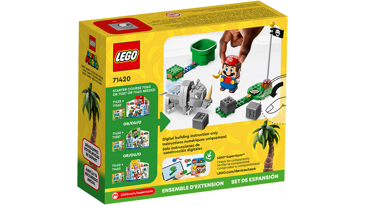 LEGO Super Mario Rambi the Rhino Expansion Set Nintendo Official Site